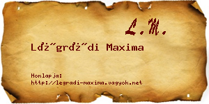 Légrádi Maxima névjegykártya