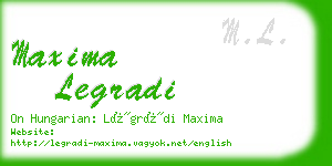 maxima legradi business card